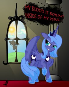 Rating: Safe Score: 0 Tags: absurd_res angry blue_body blue_feathers blue_hair bodily_fluids crown cutie_mark detailed_background digital_media_(artwork) duo e621 equid equine feathered_wings feathers female feral friendship_is_magic full-length_portrait hair hasbro headgear hi_res horn long_hair mammal my_little_pony mythological_creature mythological_equine mythology portrait princess_luna_(mlp) solo_focus tail tears toony window winged_unicorn wings xscaralienx User: bunchy7s