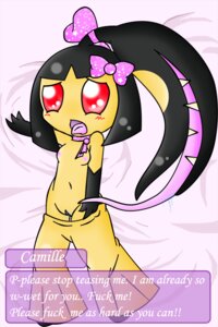 Rating: Explicit Score: 0 Tags: anthro blush breasts color fairyfloss female female_only front_view mawile nipples pokemon pokemon_(species) red_eyes rule34 solo tagme topless User: bunchy7s
