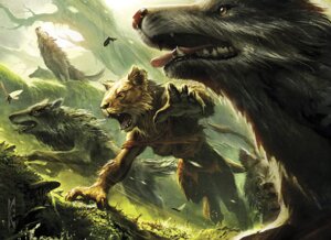Rating: Safe Score: 0 Tags: ambiguous_gender canid canine canis catfolk detailed_background e621 felid feral forest fur group hasbro leonin magic:_the_gathering mammal nature official_art open_mouth outside plant raymond_swanland teeth tongue tongue_out tree wizards_of_the_coast wolf User: bunchy7s
