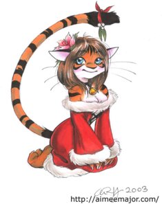 Rating: Safe Score: 0 Tags: 2003 aimee aimee_major anthro barefoot bell biped blue_eyes blush christmas claws curling_toes e621 feet felid female flower holidays kissing_bough kneeling mammal mistletoe pantherine plant pose simple_background solo stripes tail text tiger toes url white_background User: bunchy7s