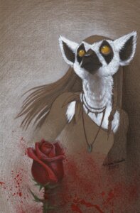 Rating: Safe Score: 0 Tags: 2009 anthro black_nose blood bodily_fluids brown_hair clothed clothing e621 female flower fur hair jewelry lemur long_hair looking_up mammal necklace photorealism plant primate realistic riftryu ring-tailed_lemur rose_(flower) simple_background solo strepsirrhine textured_background white_body white_fur User: bunchy7s