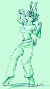 Rating: Questionable Score: 0 Tags: 2010 9:16 anthro auradeva clothed clothing e621 green_theme lagomorph male mammal pose signature solo topless water wet User: bunchy7s Rating: Questionable Score: 0 Tags: 2010 9:16 anthro auradeva clothed clothing e621 green_theme lagomorph male mammal pose signature solo topless water wet User: bunchy7s