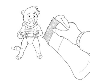 Rating: Safe Score: 0 Tags: anthro bear clean_diaper clothed clothing diaper discarded_clothing discarded_hat discarded_headwear disney duo e621 folded_diaper hat headgear headwear holding_diaper holding_object kit_cloudkicker male mammal monochrome ratiofryer solo_focus talespin touching_diaper wearing_diaper young young_anthro User: bunchy7s