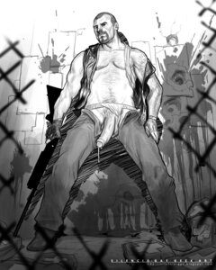 Rating: Explicit Score: 0 Tags: 1boy 2d bara blood_splatter bullet_hole chest_hair facial_hair fingerless_gloves foreskin francis_(left_4_dead) left_4_dead left_4_dead_(series) looking_at_viewer male male_only muscular partially_retracted_foreskin penis penis_out precum_drip pubic_hair retracted_foreskin rule34 shaved_head silencio sniper_rifle solo solo_male tattoo tattoos uncircumcised uncut unzipped_pants yaoi User: bunchy7s