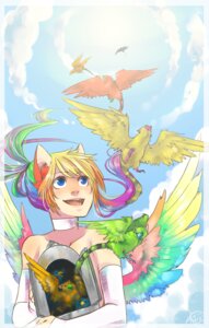 Rating: Safe Score: 0 Tags: 2010 animal_humanoid avian avian_humanoid bird blue_eyes cage cloud e621 feathered_wings feathers flying group hair hanaface humanoid male multicolored_hair open_mouth outside ponytail rainbow_hair rainbow_wings short_hair sky skyscape solo_focus teeth tongue wings User: bunchy7s