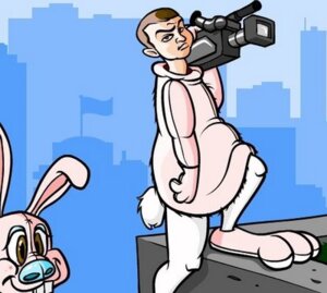 Rating: Safe Score: 0 Tags: anthro biped camera city cityscape clothed clothing colter costume e621 fursuit grandfathered_content human lagomorph leporid low_res male mammal not_furry_wearing_fursuit rabbit rabbit_fursuit solo toony video_camera User: bunchy7s