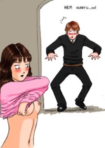 Rating: Explicit Score: 0 Tags: 1girls artist_request blush blushing breasts dialogue english_text female gryffindor gryffindor_tie harry_potter hermione_granger male ron_weasley rule34 smukase straight tagme text undressing witch_(harry_potter) User: bunchy7s