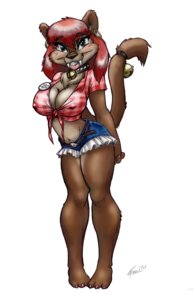 Rating: Questionable Score: 0 Tags: anthro bell bottomwear breasts choker cleavage clothed clothing collar daisy_dukes denim denim_bottomwear denim_clothing denim_shorts domestic_cat e621 fangs felid feline felis female fossilizedart hair hi_res hotpants jewelry jurassic_beauties kitti_belle mammal necklace nipple_outline prehistoric_species red_hair saber-toothed_tiger sabertooth_(anatomy) shirt shorts simple_background skimpy smile solo standing tail teeth tied_shirt tight_clothing topwear white_background User: bunchy7s