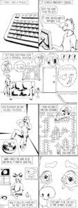 Rating: Safe Score: 0 Tags: accessory alcohol anthro apple asking asking_another asking_for_opinion base_four_layout beverage black_and_white blockage_(layout) bodily_fluids bottomwear bow_(feature) bow_accessory bow_ribbon canid canine canis centered_hair_bow clothing comic commentary crying denim denim_bottomwear denim_clothing dialogue door e621 electricity english_text food four_frame_grid four_row_layout fruit furniture hair_accessory hair_bow hair_ribbon hi_res horizontal_blockage i_wanna_be_the_guy jeans keyboard lhexa lightning linked_thought_bubble male mammal mental_pictographics michelangelo_di_lodovico_buonarroti_simoni monochrome moon pants parody pictographics plant platformer poster question ribbons seven_frame_image shirt sofa solo speech_bubble spikes t-shirt tail talking_to_another tears text thought_bubble topwear trans_(lore) trans_man_(lore) wolf yes-no_question User: bunchy7s