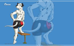 Rating: Questionable Score: 0 Tags: 16:10 anthro butt butt_pose canid canine canis dalmatian digital_media_(artwork) domestic_dog e621 furgonomics looking_at_viewer male mammal owen_(adam_wan) pose simple_background solo tail text wallpaper widescreen zaush User: bunchy7s