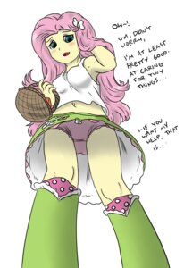 Rating: Questionable Score: 0 Tags: alloyrabbit artisticfox clothed clothing e621 english_text equestria_girls female fluttershy_(eg) grandfathered_content hasbro human low-angle_view mammal my_little_pony panties solo text underwear upskirt worm's-eye_view User: bunchy7s