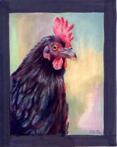 Rating: Safe Score: 0 Tags: 2006 avian avian_caruncle beak bird black_body black_feathers border bust_portrait chicken comb_(anatomy) dewlap_(anatomy) e621 eattoast feathers feral galliform head_crest looking_at_viewer male nude orange_eyes painting_(artwork) phasianid portrait purple_border solo traditional_media_(artwork) wattle User: bunchy7s