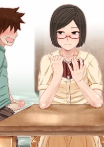 Rating: Explicit Score: 0 Tags: black_eyes black_hair blush book bored brown_hair censored female glasses highres male masturbation open_mouth penis reading rule34 section_11 short_hair sitting straight table User: bunchy7s