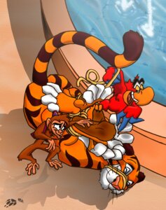 Rating: Questionable Score: 0 Tags: abu_(aladdin) ambiguous_gender ara_(genus) avian bdsm beak bird bondage bondomunk bound disney disney's_aladdin e621 feet felid feral fully_bound gag gagged group haplorhine hi_res hogtied iago_(disney) macaw male mammal monkey neotropical_parrot pantherine parrot paws prehensile_feet primate rajah_(disney) rope scarlet_macaw soles tail tail_tied tickling tiger toes toony torture true_parrot User: bunchy7s