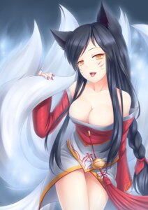 Rating: Questionable Score: 0 Tags: 2012 ahri_(lol) animal_humanoid armwear bare_shoulders bedroom_eyes big_breasts black_hair braided_hair breasts canid canid_humanoid canine canine_humanoid cleavage clothed clothing colored_nails detached_sleeves e621 facial_markings fangs female fingernails fox fox_humanoid hair head_markings hi_res humanoid hybrid league_of_legends long_fingernails long_hair looking_at_viewer mammal mammal_humanoid markings multi_tail nails narrowed_eyes open_mouth ricegnat riot_games seductive slim smile solo tail teeth tencent tongue tongue_out white_body white_skin yellow_eyes User: bunchy7s