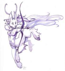 Rating: Safe Score: 0 Tags: archer arrow_(weapon) bow_(weapon) breasts canid canine e621 female hair holding_object holding_weapon horn hybrid long_hair mammal monochrome navel ranged_weapon solo soraslipheed taur weapon User: bunchy7s