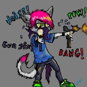 Rating: Safe Score: 0 Tags: 1:1 alpha_channel anthro biped bottomwear bullet canid canine canis clothed clothing digital_media_(artwork) dipstick_tail domestic_dog e621 english_text eyewear footwear full-length_portrait fur grey_body grey_fur grey_tail gun hair husky kerchief kibakota low_res mac-10 male mammal markings military_armament_corporation multicolored_tail nordic_sled_dog pants pink_hair pink_tail pink_tail_tip portrait ranged_weapon shirt shoes shooting short_hair simple_background solo sound_effects spitz standing submachine_gun sunglasses tail tail_markings text topwear transparent_background weapon zzakerhyus User: bunchy7s