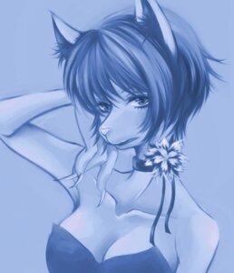 Rating: Safe Score: 0 Tags: 2008 anthro breasts cleavage clothed clothing collar e621 female flower kiyoshi looking_at_viewer mammal monochrome plant sketch solo third-party_edit User: bunchy7s