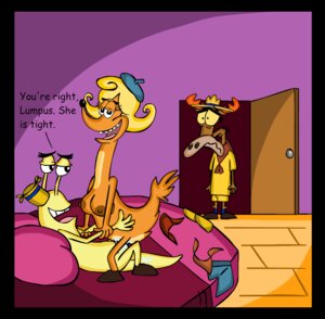 Rating: Explicit Score: 0 Tags: 1girls 2boys anthro banana_slug bed breasts camp_lazlo cartoon_network cuckold deer duo_focus english_text female icykamek indoors interspecies jane_doe_(camp_lazlo) male moose nipples nude open_mouth pussy rule34 scoutmaster_lumpus sex slinkman slug straight text toony uncensored vaginal_penetration User: bunchy7s