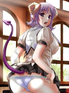 Rating: Questionable Score: 0 Tags: ass blush demon demon_girl demon_horns demon_tail female horns kenjuurou lyra_(magical_witch_academy) magical_witch_academy monster_girl panties pointy_ears purple_eyes purple_hair rule34 school_uniform solo succubus tail underwear User: bunchy7s