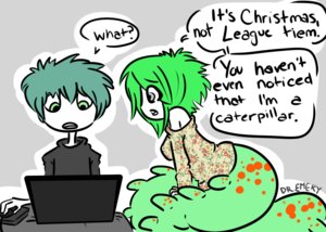 Rating: Safe Score: 0 Tags: anthro arthropod blue_hair caterpillar computer dr_emery duo e621 electronics english_text female green_hair hair human hybrid insect larva male mammal monster monster_girl_(genre) text User: bunchy7s
