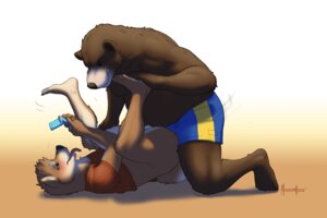Rating: Explicit Score: 0 Tags: 2012 anal anal_penetration anthro anthro_on_anthro anvil_position athletic_wear bear belly biceps big_muscles black_nose blush bodily_fluids bottomless bottomwear boxers_(clothing) brown_bear canid canine canis chris_(meesh) clothed clothing clothing_aside cum dennis_donnacha_(meesh) digital_media_(artwork) distracted distracted_sex domestic_dog duo e621 electronics eyewear feet from_front_position fur game_console gaming gaming_while_penetrated genital_fluids genitals glasses grizzly_bear gym_bottomwear gym_shorts humanoid_feet legs_up little_buddy lying male male/male male_penetrated male_penetrating male_penetrating_male mammal meesh multitasking muscular muscular_male nintendo nintendo_ds nintendo_ds_family nude on_back overweight penetration penis penis_poking_out penis_through_fly plantigrade playing_video_game sex shiba_inu shorts slightly_chubby spitz swimming_trunks swimwear topless underwear underwear_aside underwear_sex ursine User: bunchy7s