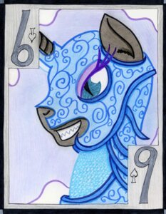Rating: Safe Score: 0 Tags: absurd_res armor card card_template e621 equid equine female friendship_is_magic hasbro headgear helmet hi_res horn mammal my_little_pony mythological_creature mythological_equine mythology nightmare_moon_(mlp) nine_of_spades number playing_card playing_card_template smile solo spades_(suit) suit_symbol the1king traditional_media_(artwork) unicorn User: bunchy7s