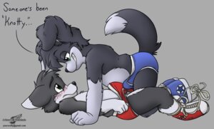 Rating: Explicit Score: 0 Tags: anthro barely_contained blue_briefs blue_clothing blue_underwear blush briefs bulge bulge_frottage canid canine canis clothed clothing colored_seam_underwear crisp_the_wolf dialogue domestic_dog dominant dominant_young duo e621 english_text erection erection_under_clothing footwear frottage genitals green_eyes male male/male mammal penile penis penises_touching pinned red_briefs red_clothing red_underwear roni_collins sex shoes side_view simple_background slightly_chubby submissive submissive_young tail tenting text underwear url white_seam_underwear wolf wolfblade young young_anthro young_dominating_young young_male young_on_young User: bunchy7s