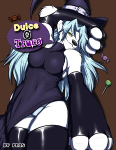 Rating: Questionable Score: 0 Tags: 2012 anthro armwear bare_shoulders bear breasts candy claws clothed clothing comic costume cover dessert dialogue e621 elbow_gloves female food gloves hair hair_over_eye halloween handwear hat headgear headwear holidays leather legwear lollipop long_hair magic_user mammal one_eye_obstructed panties pn09 polar_bear sami_(character) smile solo spanish_text stockings text underwear ursine witch witch_hat yellow_eyes User: bunchy7s