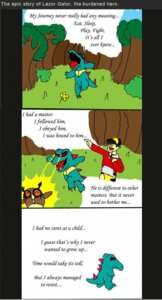 Rating: Safe Score: 0 Tags: blue_body blue_skin comic dialogue e621 english_text flower generation_2_pokemon hoothoot human lazorgator lechuck999 male mammal nintendo plant pokemon pokemon_(species) pokemon_trainer text the_epic_story_of_lazor_gator totodile tree twitch_plays_pokemon visor User: bunchy7s