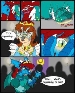 Rating: Safe Score: 0 Tags: 4:5 anthro ball catmonkshiro claws clothing comic comic_sans crown dialogue dragon dress duo_focus e621 ear_piercing english_text female gloves group handwear headgear horn mask mythological_creature mythological_scalie mythology piercing princess royalty scalie shirt speech_bubble text topwear transformation wings User: bunchy7s