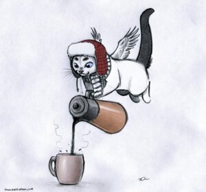 Rating: Safe Score: 0 Tags: :3 ambiguous_gender beverage blue_eyes clothing coffee coffee_mug container cup domestic_cat e621 feathered_wings feathers felid feline felis feral flying fur hat headgear headwear hi_res mammal mostly_nude pouring pouring_coffee robthedoodler scarf simple_background solo steam whiskers white_background white_body white_feathers white_fur wings User: bunchy7s