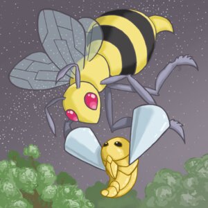 Rating: Safe Score: 0 Tags: 1:1 ambiguous_gender antennae_(anatomy) arthropod beedrill carrying_another chrysalis duo e621 feral flying forest generation_1_pokemon hymenopteran insect insect_wings kakuna looking_up nintendo outside plant pokemon pokemon_(species) red_eyes simple_background star stinger stripes tree wings wooperworks User: bunchy7s