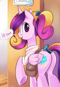 Rating: Safe Score: 0 Tags: bag clothing e621 ende equid equine eyewear feathered_wings feathers female feral friendship_is_magic glasses hair hasbro horn mammal multicolored_hair my_little_pony mythological_creature mythological_equine mythology pink_body pink_feathers princess_cadance_(mlp) purple_eyes quadruped solo sweater tail topwear winged_unicorn wings User: bunchy7s