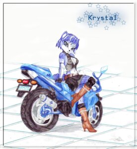 Rating: Safe Score: 0 Tags: anthro blackby blue_body blue_fur blue_hair canid canine clothed clothing e621 female fox fur hair hi_res krystal_(star_fox) machine mammal motorcycle nintendo solo star_fox vehicle white_body white_fur User: bunchy7s