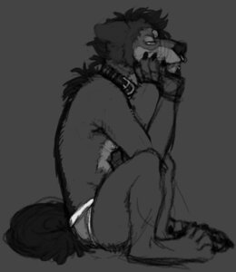 Rating: Safe Score: 0 Tags: anthro briefs canid canine canis clothed clothing collar cubi cubi_(characters) cubi_(wolf) e621 facial_piercing male mammal monochrome mythological_canine mythological_creature mythology nose_piercing nose_ring piercing ring_piercing septum_piercing solo tail topless underwear werecanid werecanine werecreature werewolf wolf User: bunchy7s
