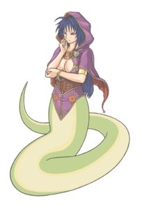 Rating: Safe Score: 0 Tags: apode bleu_(breath_of_fire) blue_hair breasts breath_of_fire capcom cape cleavage clothed clothing draconcopode e621 female hair hood humanoid lamia legless ominuma reptile scalie serpentine simple_background snake solo split_form thinking thoughtful_expression white_background User: bunchy7s
