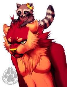 Rating: Safe Score: 0 Tags: 2012 alexotter ambiguous_gender anthro crown digital_media_(artwork) digital_painting_(artwork) duo e621 falvie fur green_eyes grumpy headgear mammal mustelid otter painting_(artwork) procyonid raccoon red_body red_fur simple_background tail white_background yellow_nose User: bunchy7s