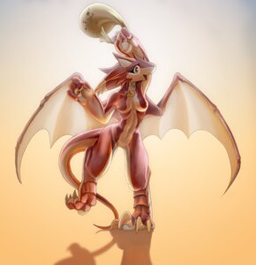 Rating: Explicit Score: 0 Tags: 4_toes abstract_background anthro big_ears breasts claws digitigrade dragon e621 feet female firia fluffy genitals gradient_background hindpaw horn jewelry kokuryu looking_at_viewer membrane_(anatomy) membranous_wings mythological_creature mythological_scalie mythology necklace non-mammal_breasts nude open_mouth paws pink_body scalie simple_background solo tail toes vulva wide_hips wings User: bunchy7s