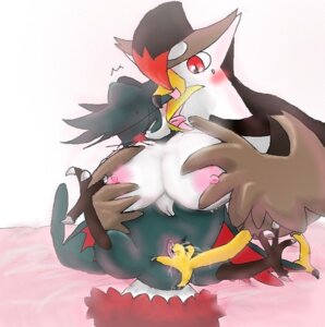 Rating: Explicit Score: 0 Tags: blush breasts claws color female feral honchkrow insertion interspecies nipples nude pokemon pussy pussy_juice rule34 sitting staraptor tagme vulva User: bunchy7s