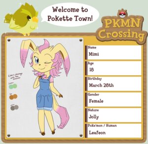Rating: Safe Score: 0 Tags: alternate_color animal_crossing anthro anthrofied avian bird blue_eyes blush clothed clothing crossover e621 eeveelution english_text feathered_wings feathers female feral generation_1_pokemon generation_4_pokemon hair hannerchu hi_res leafeon looking_at_viewer nintendo one_eye_closed overalls pidgey pokeball pokemon pokemon_(species) shiny_pokemon shirt smile solo standard_pokeball text topwear wings wink User: bunchy7s