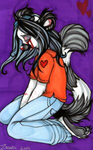 Rating: Questionable Score: 0 Tags: 2009 anthro barefoot biped black_hair blood blood_from_eye blood_on_face bloody_tears bodily_fluids bottomwear claws clothed clothing denim denim_bottomwear denim_clothing e621 ear_piercing feet female fully_clothed fur glamfur grey_body grey_fur hair heart_symbol inner_ear_fluff jeans kneeling lemur long_hair mammal pants piercing primate raised_tail ring-tailed_lemur scar shirt side_view solo strepsirrhine stripes tail tears topwear tuft white_body white_fur zeriara zeriara_(character) User: bunchy7s Rating: Questionable Score: 0 Tags: 2009 anthro barefoot biped black_hair blood blood_from_eye blood_on_face bloody_tears bodily_fluids bottomwear claws clothed clothing denim denim_bottomwear denim_clothing e621 ear_piercing feet female fully_clothed fur glamfur grey_body grey_fur hair heart_symbol inner_ear_fluff jeans kneeling lemur long_hair mammal pants piercing primate raised_tail ring-tailed_lemur scar shirt side_view solo strepsirrhine stripes tail tears topwear tuft white_body white_fur zeriara zeriara_(character) User: bunchy7s