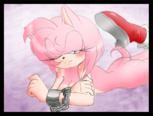 Rating: Questionable Score: 0 Tags: amy_rose anthro big_eyes biped breasts clothing covering covering_self cuff_(restraint) e621 eulipotyphlan female footwear green_eyes hair handcuffs hedgehog kalma_the_hedgehog looking_at_viewer lying mammal metal_cuffs on_front one_eye_closed pink_body pink_hair restraints sega shackles shoes short_hair solo sonic_the_hedgehog_(series) toony wink User: bunchy7s