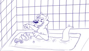 Rating: Safe Score: 0 Tags: ambiguous_gender anthro bath blue_and_white bubble digital_drawing_(artwork) digital_media_(artwork) e621 goldenrod_(artist) humor imagination in_bath mammal monochrome mustelid otter playful rubber_duck solo tail water User: bunchy7s