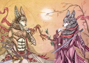 Rating: Safe Score: 0 Tags: anthro aquatic arthropod butterfly canid canine canis detailed detailed_background duo e621 female fish flip-fox hi_res insect japan lepidopteran male mammal melee_weapon petals plant scenery sun sword toony tree weapon wolf wood User: bunchy7s