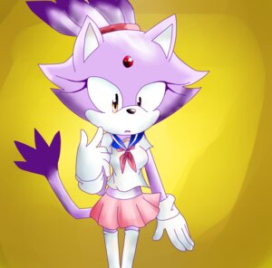 Rating: Safe Score: 0 Tags: anthro asian_clothing blaze_the_cat bottomwear clothed clothing domestic_cat e621 east_asian_clothing felid feline felis female fur gloves hair handwear hi_res japanese_clothing japanese_school_uniform legwear mammal ponytail purple_body purple_fur school_uniform sega serafuku silverkuu simple_background skirt solo sonic_the_hedgehog_(series) stockings tail uniform yellow_background User: bunchy7s