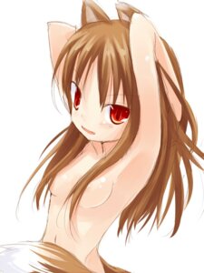 Rating: Questionable Score: 0 Tags: 1girls animal_ears armpits arms_up blush breasts brown_hair censor_hair convenient_censoring female holo long_hair minitesu nude red_eyes rule34 small_breasts spice_and_wolf tail wolf_ears User: bunchy7s