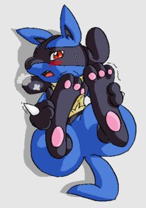Rating: Questionable Score: 0 Tags: ambiguous_gender anthro black_body black_fur blue_body blue_fur blush canid canine digital_media_(artwork) e621 fangs feet fur generation_4_pokemon hindpaw lucario mammal nintendo oekaki open_mouth paws pokemon pokemon_(species) red_eyes solo suggestive tail teeth unknown_artist yellow_body yellow_fur User: bunchy7s
