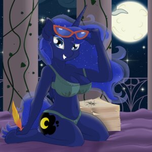 Rating: Questionable Score: 0 Tags: 1:1 absurd_res anthro anthrofied artknorke biped blue_body blue_eyes blue_feathers blue_fur blue_hair bow_panties bow_underwear bra breasts clothing cutie_mark e621 equid equine eyeshadow eyewear feathered_wings feathers female friendship_is_magic fur glasses hair hasbro hi_res horn kneeling looking_at_viewer loose_feather makeup mammal moon my_little_pony mythological_creature mythological_equine mythology navel night panties paper plant princess_luna_(mlp) quill shaded smile solo star underwear vines winged_unicorn wings User: bunchy7s