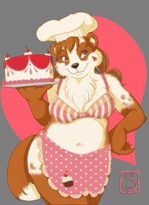Rating: Safe Score: 0 Tags: 2013 alpha_channel anthro apron bear blizzard_entertainment bra brown_eyes cake chef_hat cherry chest_tuft clothed clothing cuddly cupcake dessert e621 female food fruit fur hand_on_hip hat headgear headwear heart_symbol icing lace mammal navel pandaren plant polka_dots shammyshan simple_background slightly_chubby smile solo transparent_background tuft underwear warcraft User: bunchy7s